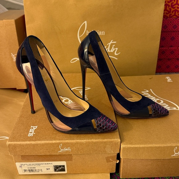 Christian Louboutin Galata 120 watersnake / version Eclipse - Picture 6 of 17